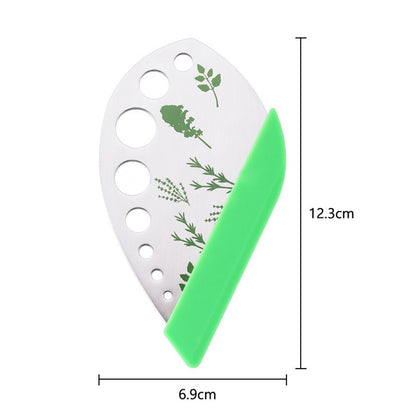 Home Kitchen Gadgets Fruit Vegetable Tools Vegetables Stripper Stainless Steel Hole Cutter 9-hole Herb Knife Vegetable Cutter