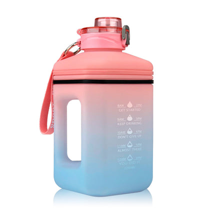 2.2L Water Bottle Heat-Resistant Drop-Resistant Frosted Gradient Sports Fitness Space Cup Water Bottle Bucket