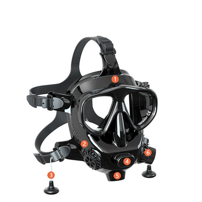 Silicone Full Face Diving Mask Diving Mirror Mask