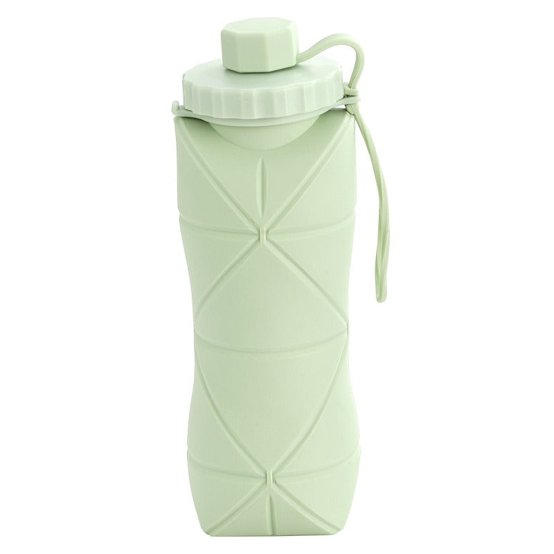 Household silicone folding water cup, large capacity, portable, outdoor sports water bottle, retractable cup