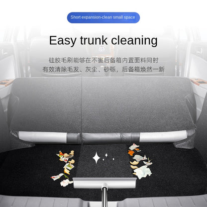 Cleaning Brush Stainless Steel Silicone Floor Brush Water Scraping Brush Long Handle Magic Carpet Brush