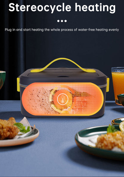 New portable household car 110 / 220V 12V/24V rechargeable automatic heated electric lunch box bento food heater container box