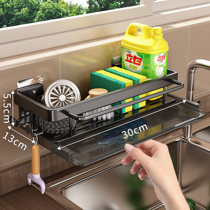Wipe Rack Kitchen Storage Rack Without Punching Shelves Wall Mounted Spice Rack Home Drainert