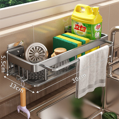 Wipe Rack Kitchen Storage Rack Without Punching Shelves Wall Mounted Spice Rack Home Drainert