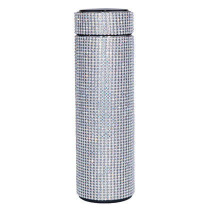 500ml Creative Smart Diamond Thermos Bottle Stainless Steel Water Bottle for Girls Portable Vacuum Flasks Coffee Thermos Cup