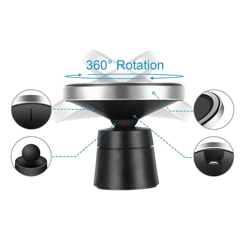QI Magnetic Car Mount Wireless Charger For Iphone 8 Iphone X Samsung S8 S8 Plus S9 Note 8 Dashboard Air Vent Charger Holder