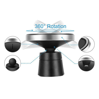 QI Magnetic Car Mount Wireless Charger For Iphone 8 Iphone X Samsung S8 S8 Plus S9 Note 8 Dashboard Air Vent Charger Holder