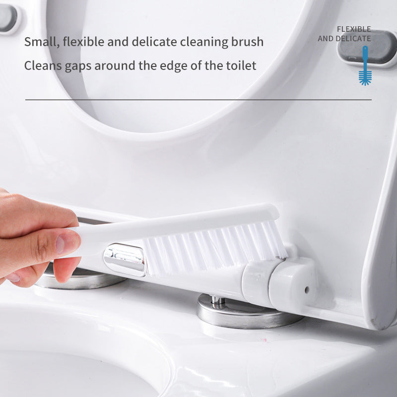 Japanese Style Double Embrace Silicone Toilet Brush Set Cleaning Brush Home Bathroom Wall Hanging Toilet Crevice Brush