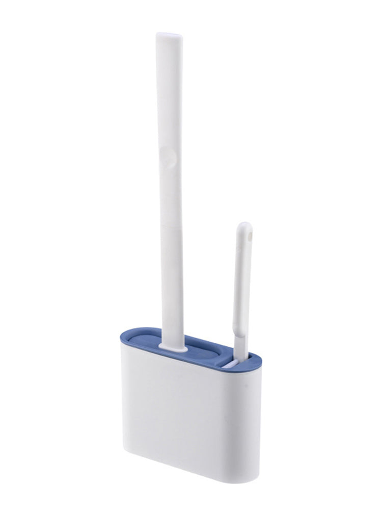 Japanese Style Double Embrace Silicone Toilet Brush Set Cleaning Brush Home Bathroom Wall Hanging Toilet Crevice Brush
