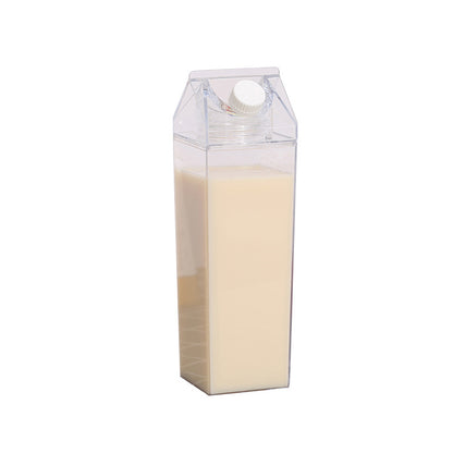 Square Milk Cup Plastic Milk Cup Water Bottle Milk Tea Bottle