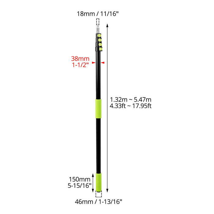 Telescopic Extension Pole For Dusting